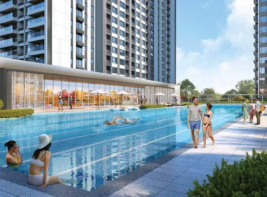 Phase 3 New Casa Suites swimming pool and landscaped facilities rendering